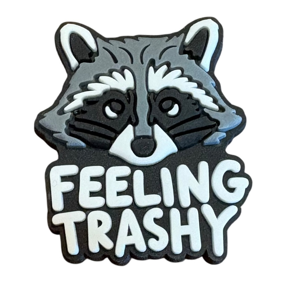 Feeling Trashy Raccoon Croc Charm